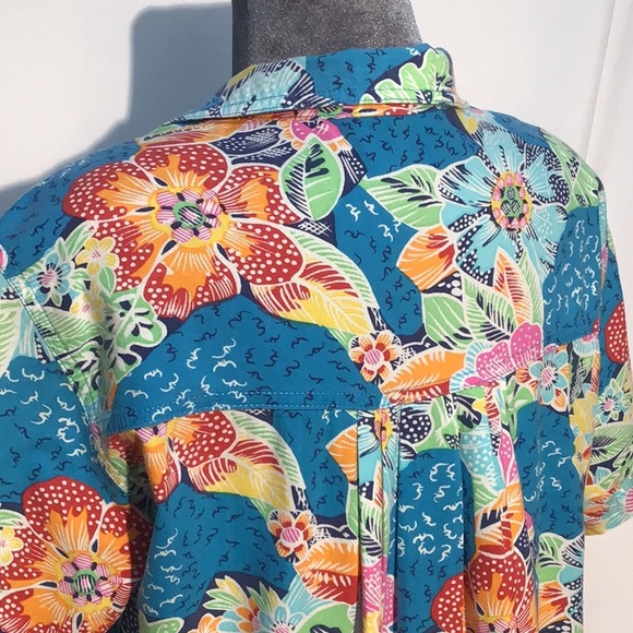 🌼Vintage 80’s🌼 Basic Essentials floral camp shirt size small - Picture 6 of 11